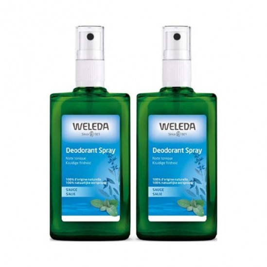 Weleda Sauge déodorant spray lot de 2 x 100ml Weleda Sauge déodorant spray lot de 2 x 100ml