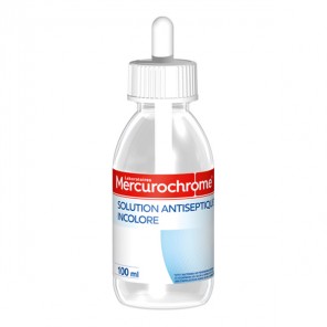 Mercurochrome Solution Antiseptique incolore 100ml