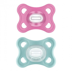 MAM Comfort 2 sucettes en silicone rose 2-6 mois