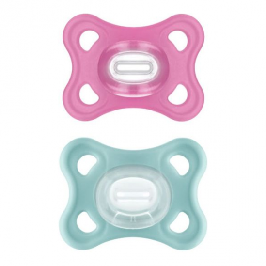 MAM Comfort 2 sucettes en silicone rose 2-6 mois