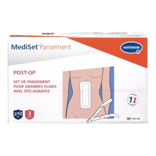 Paul Hartmann Mediset pansement Post-Op grandes plaies avec ôte-agrafes Paul Hartmann Mediset pansement Post-Op grandes plaies avec ôte-agrafes