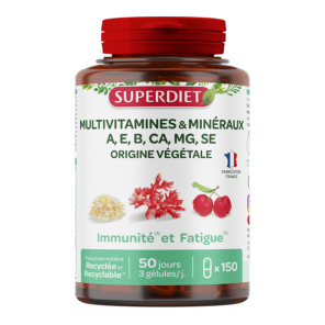 Superdiet Multivitamines et Minéraux 150 gélules