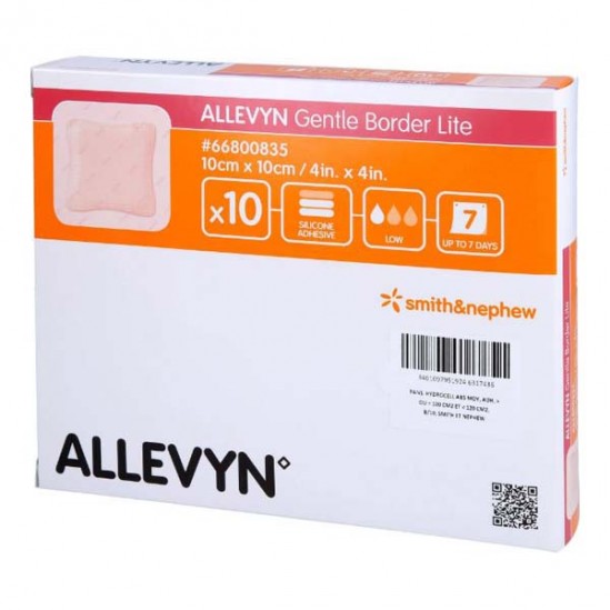 Allevyn Gentle Border Lite 10 pansements hydrocellulaires 10cmx10cm Allevyn Gentle Border Lite 10 pansements hydrocellulaires 10cmx10cm