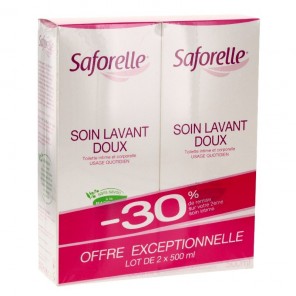 Saforelle cuidado limpiador suave 500ml x2