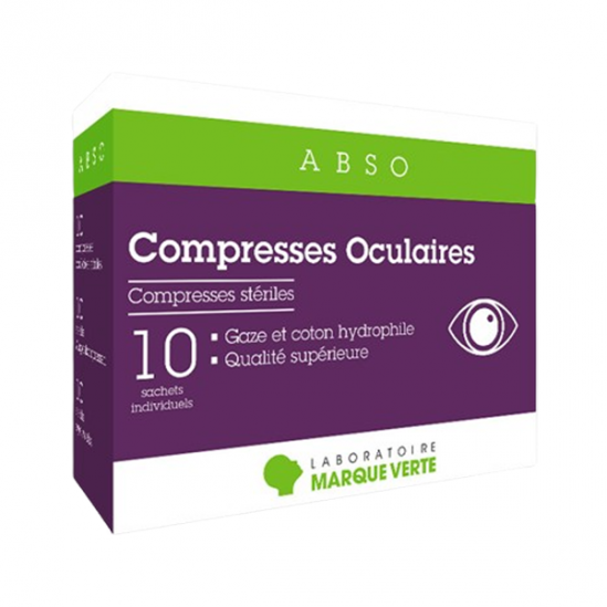 Marque Verte ABSO compresses oculaires 10 sachets Marque Verte ABSO compresses oculaires 10 sachets
