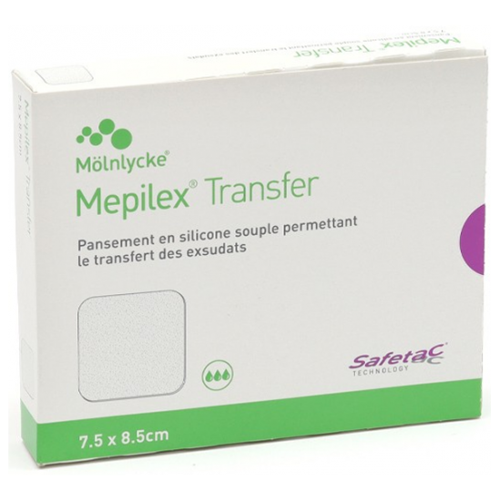Mepilex Transfer pansements 7,5 x 8,5 cm boîte de 10 Mepilex Transfer pansements 7,5 x 8,5 cm boîte de 10