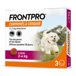 Frontpro repelente de pulgas y garrapatas para perros de 2-4 kg 11,3mg