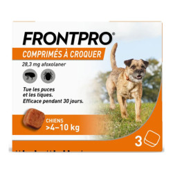 Frontpro repelente de pulgas y garrapatas para perros de 4-10 kg