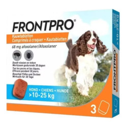 Frontpro repelente de pulgas y garrapatas para perros de 10-25 kg