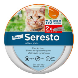 Collar antiparasitario para gatos Elanco Seresto set de 2 unidades