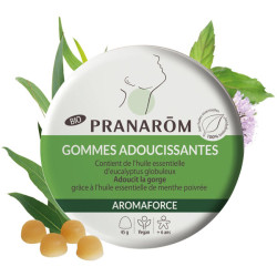 Pranarôm aromaforce gomas de menta/eucalipto bio 45g